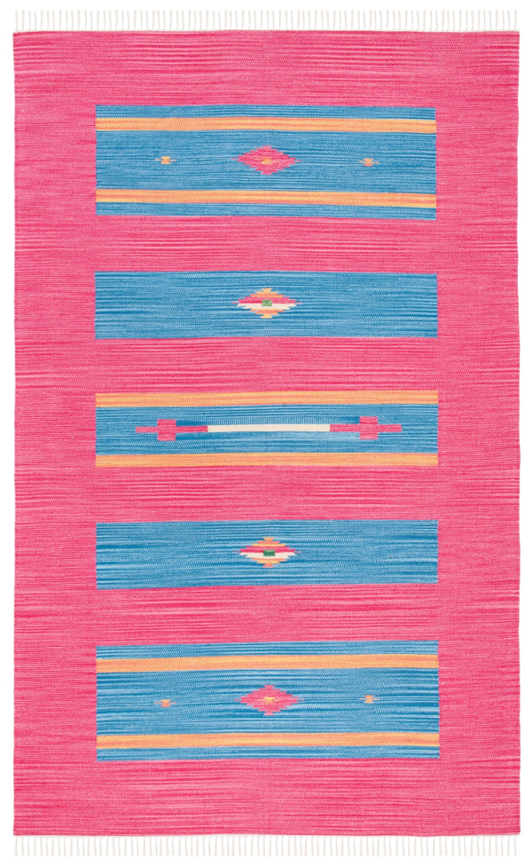 Montauk 551 Hand Weaved 100% Cotton Rug Red / Blue 100% COTTON MTK551Q-5