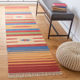 Montauk 554 Hand Weaved 100% Cotton Rug Red / Blue 100% COTTON MTK554Q-29