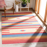 Montauk 554 Hand Weaved 100% Cotton Rug Red / Blue 100% COTTON MTK554Q-5