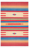 Montauk 554 Hand Weaved 100% Cotton Rug Red / Blue 100% COTTON MTK554Q-5