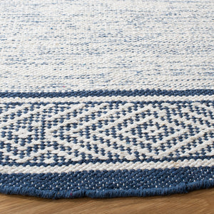Montauk 651 Handloomed 100% Cotton Bohemian Rug Ivory / Navy 100% COTTON MTK651N-6R