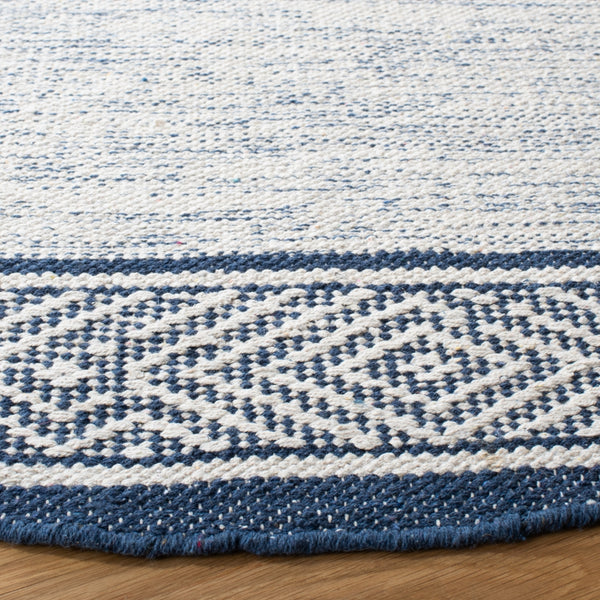 Montauk 651 Handloomed 100% Cotton Bohemian Rug Ivory / Navy 100% COTTON MTK651N-6R
