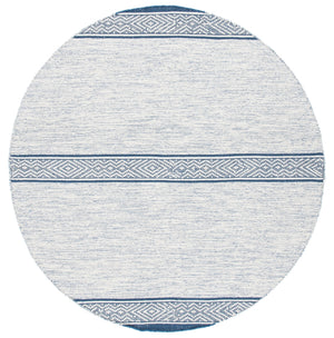 Montauk 651 Handloomed 100% Cotton Bohemian Rug Ivory / Navy 100% COTTON MTK651N-6R