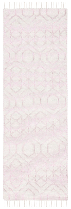 Montauk 652 Handloomed 100% Cotton Bohemian Rug Pink / Ivory 100% COTTON MTK652U-27