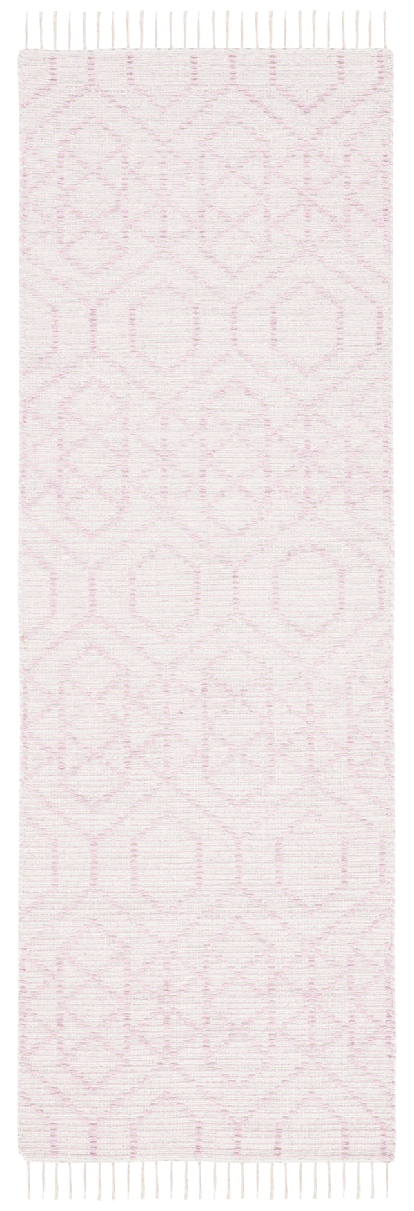 Montauk 652 Handloomed 100% Cotton Bohemian Rug Pink / Ivory 100% COTTON MTK652U-27