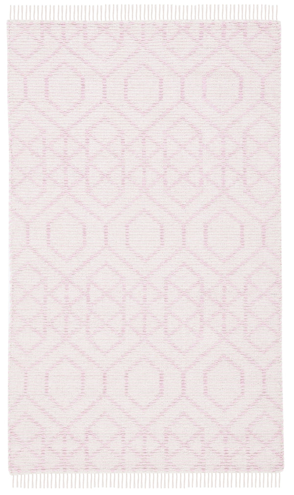Montauk 652 Handloomed 100% Cotton Bohemian Rug Pink / Ivory 100% COTTON MTK652U-3
