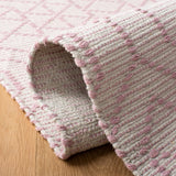 Montauk 652 Handloomed 100% Cotton Bohemian Rug Pink / Ivory 100% COTTON MTK652U-5