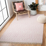 Montauk 652 Handloomed 100% Cotton Bohemian Rug Pink / Ivory 100% COTTON MTK652U-5