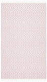 Montauk 652 Handloomed 100% Cotton Bohemian Rug Pink / Ivory 100% COTTON MTK652U-5