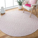 Montauk 652 Handloomed 100% Cotton Bohemian Rug Pink / Ivory 100% COTTON MTK652U-6R