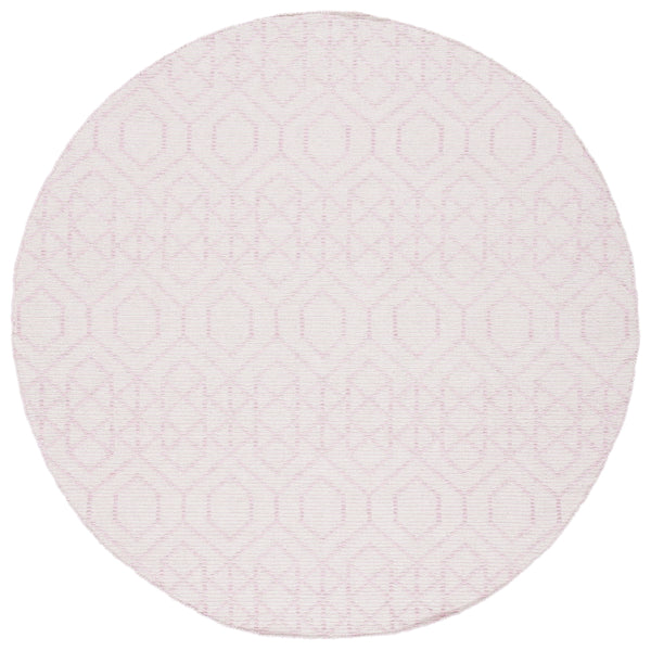 Montauk 652 Handloomed 100% Cotton Bohemian Rug Pink / Ivory 100% COTTON MTK652U-6R