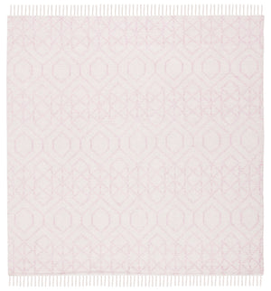 Montauk 652 Handloomed 100% Cotton Bohemian Rug Pink / Ivory 100% COTTON MTK652U-6SQ