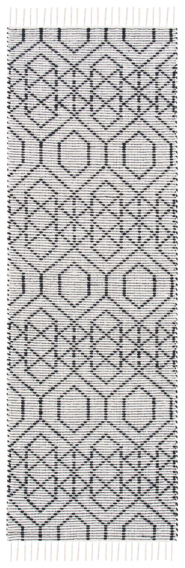 Montauk 652 Handloomed 100% Cotton Bohemian Rug Black / Beige 100% COTTON MTK652Z-27