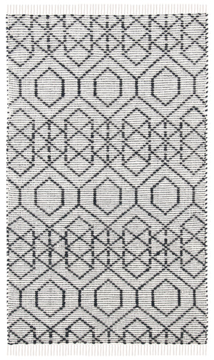 Montauk 652 Handloomed 100% Cotton Bohemian Rug Black / Beige 100% COTTON MTK652Z-3