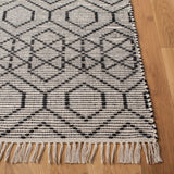 Montauk 652 Handloomed 100% Cotton Bohemian Rug Black / Beige 100% COTTON MTK652Z-5