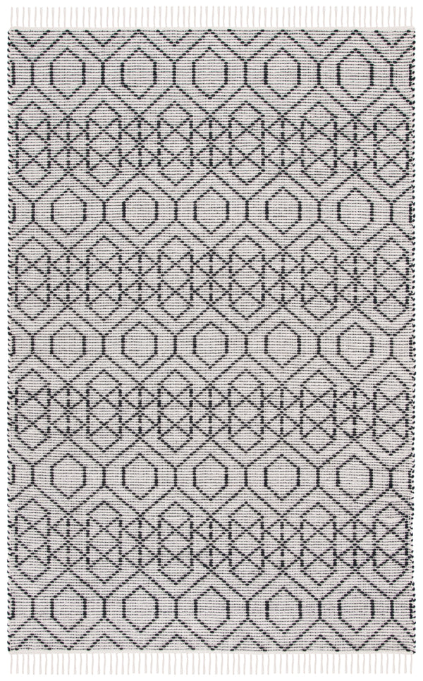 Montauk 652 Handloomed 100% Cotton Bohemian Rug Black / Beige 100% COTTON MTK652Z-5