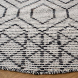 Montauk 652 Handloomed 100% Cotton Bohemian Rug Black / Beige 100% COTTON MTK652Z-6R