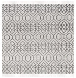 Montauk 652 Handloomed 100% Cotton Bohemian Rug Black / Beige 100% COTTON MTK652Z-6SQ