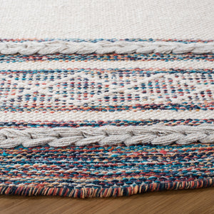 Montauk 653 Handloomed 100% Cotton Bohemian Rug Beige / Blue 100% COTTON MTK653B-6R