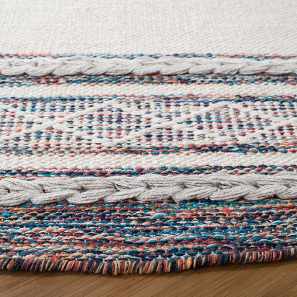Montauk 653 Handloomed 100% Cotton Bohemian Rug Beige / Blue 100% COTTON MTK653B-6R