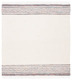 Montauk 653 Handloomed 100% Cotton Bohemian Rug Beige / Blue 100% COTTON MTK653B-6SQ