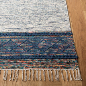 Montauk 653 Handloomed 100% Cotton Bohemian Rug Navy / Beige 100% COTTON MTK653N-5