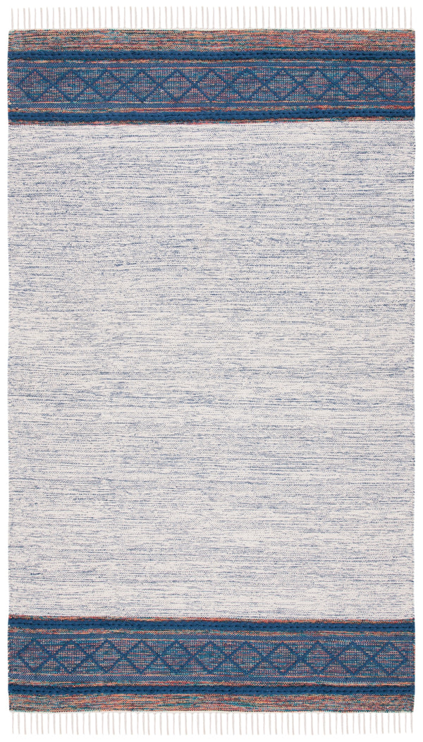 Montauk 653 Handloomed 100% Cotton Bohemian Rug Navy / Beige 100% COTTON MTK653N-5