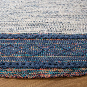 Montauk 653 Handloomed 100% Cotton Bohemian Rug Navy / Beige 100% COTTON MTK653N-6R