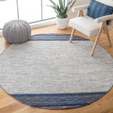 Montauk 653 Handloomed 100% Cotton Bohemian Rug Navy / Beige 100% COTTON MTK653N-6R