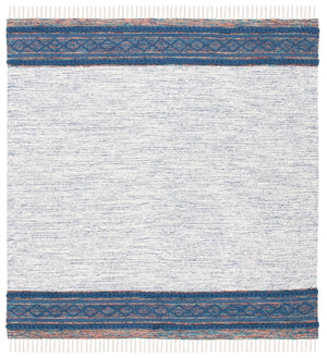 Montauk 653 Handloomed 100% Cotton Bohemian Rug Navy / Beige 100% COTTON MTK653N-6SQ