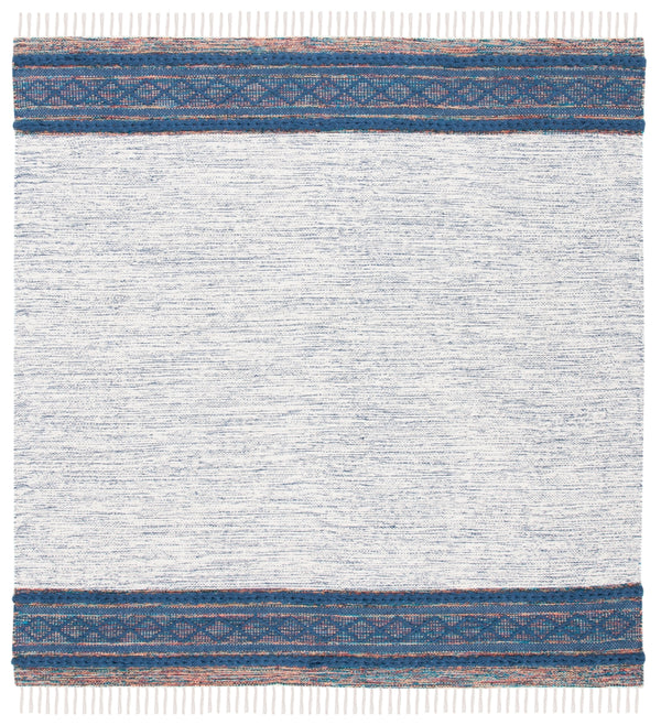 Montauk 653 Handloomed 100% Cotton Bohemian Rug Navy / Beige 100% COTTON MTK653N-6SQ