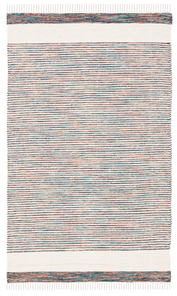 Montauk 654 Handloomed 100% Cotton Bohemian Rug Beige / Blue 100% COTTON MTK654B-3