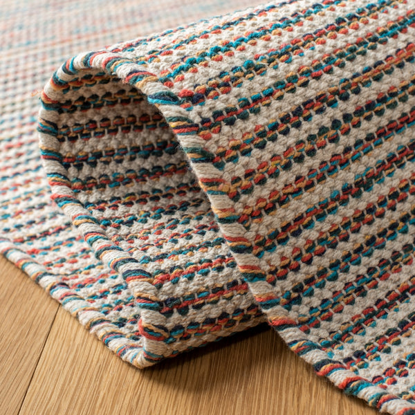 Montauk 654 Handloomed 100% Cotton Bohemian Rug Beige / Blue 100% COTTON MTK654B-5