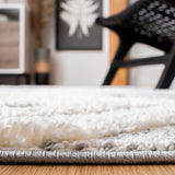 Moroccan Tassel Shag 661 Shag & Flokati Power Loomed Polypropylene Pile Rug Grey / Ivory