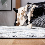 Moroccan Tassel Shag 676 Shag & Flokati Power Loomed Polypropylene Pile Rug Grey / Ivory