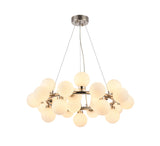 Bethel Chrome Chandelier in Metal & Glass