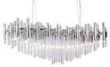 Bethel Polished Chrome Chandelier in Metal & Glass