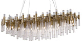 Bethel Gold Chandelier in Metal & Glass