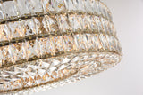 Bethel Gold Chandelier in Metal & Crystal