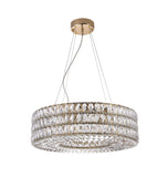 Bethel Gold Chandelier in Metal & Crystal