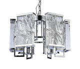 Bethel Chrome Chandelier in Metal & Crystal