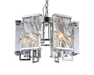 Bethel Chrome Chandelier in Metal & Crystal