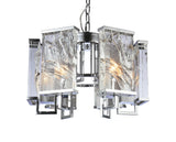 Bethel Chrome Chandelier in Metal & Crystal