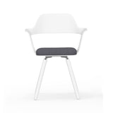 Yannick Armchair with Polypropylene Shell and Legs in White - Set of 4