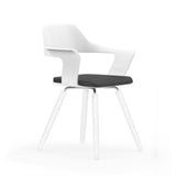 Yannick Armchair with Polypropylene Shell and Legs in White - Set of 4