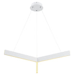 Bethel White LED Chandelier in Metal & Acrylic