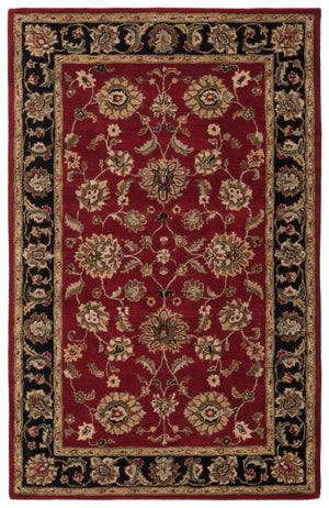 Jaipur Living Anthea Handmade Floral Red/ Black Area Rug (12'X18')