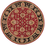 Jaipur Living Anthea Handmade Floral Red/ Black Round Area Rug (10')