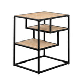 Walker Edison Maya Modern/Contemporary 16" Contemporary Metal and Wood Side Table MYO16STCO