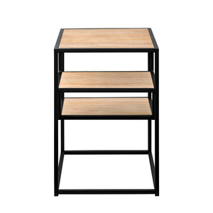 Walker Edison Maya Modern/Contemporary 16" Contemporary Metal and Wood Side Table MYO16STCO